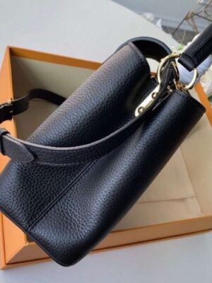 Louis Vuitton Replica Capucines PM Bag Central Stripe Crocodile Black