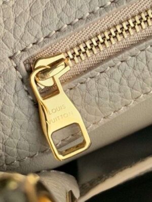 Louis Vuitton Replica Capucines PM Bag Central Stripe Python Galet