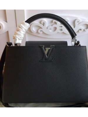 Louis Vuitton Replica Capucines PM Bag M42242 Black/SiLV Replicaer