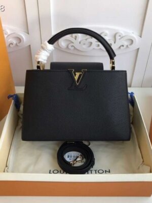 Louis Vuitton Replica Capucines PM Bag M42259 Black/Gold