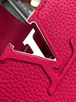 Louis Vuitton Replica Capucines PM Bag Python Handle Framboise