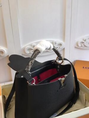 Louis Vuitton Replica Capucines PM Bag Python Handle N92800 Noir