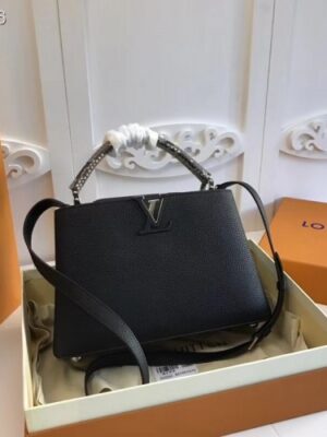 Louis Vuitton Replica Capucines PM Bag Python Handle N92800 Noir