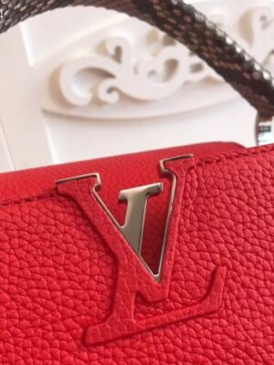 Louis Vuitton Replica Capucines PM Bag Python Handle N92803 Rubis