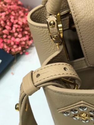 Louis Vuitton Replica Capucines PM Flower Smile Top Handle Bag M51384 Beige 2018