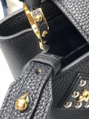 Louis Vuitton Replica Capucines PM Flower Smile Top Handle Bag M51384 Black 2018