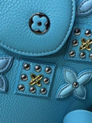 Louis Vuitton Replica Capucines PM Flower Smile Top Handle Bag M51384 Blue 2018