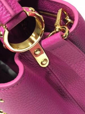 Louis Vuitton Replica Capucines PM Sun sculpture Top Handle Bag M48864 Purple 2018