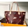 Louis Vuitton Replica Catogram Monogram Canvas Neverfull MM Tote Bag M44441 Brown 2018