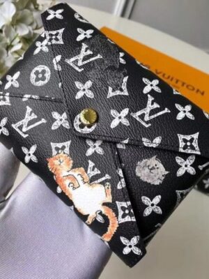 Louis Vuitton Replica Catogram Monogram Canvas Pochette Kirigami Pouch Bag M63885 Black/White 2018