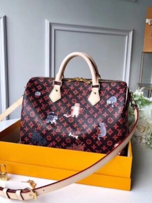 Louis Vuitton Replica Catogram Monogram Canvas Speedy 30 Bandouliere Bag M44401 Brown 2018