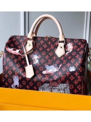 Louis Vuitton Replica Catogram Monogram Canvas Speedy 30 Bandouliere Bag M44401 Brown 2018