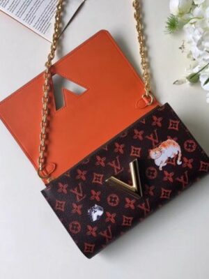 Louis Vuitton Replica Catogram Monogram Canvas Twist Chain Wallet M63888 2018