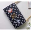 Louis Vuitton Replica Catogram Monogram Canvas Twist Chain Wallet M63888 Black/White 2018