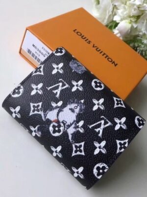 Louis Vuitton Replica Catogram Monogram Canvas Twist Compact Wallet M63889 Black/White 2018