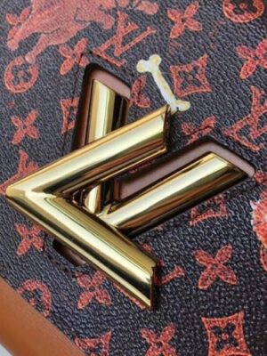 Louis Vuitton Replica Catogram Monogram Canvas Twist MM Bag M44408 Brown 2018