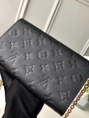 Louis Vuitton Replica Chain Wallet in Monogram Empreinte Leather M63398 Black 2018