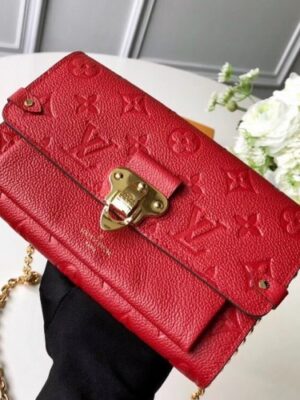 Louis Vuitton Replica Chain Wallet in Monogram Empreinte Leather M63398 Red 2018