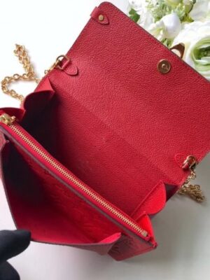 Louis Vuitton Replica Chain Wallet in Monogram Empreinte Leather M63398 Red 2018