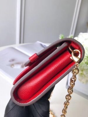 Louis Vuitton Replica Chain Wallet in Monogram Empreinte Leather M63398 Red 2018