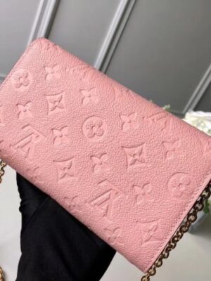 Louis Vuitton Replica Chain Wallet in Monogram Empreinte Leather M63399 Pink 2018