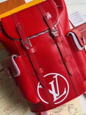 Louis Vuitton Replica Christopher PM Epi Leather Backpack N41379 Red 2018