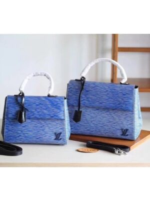 Louis Vuitton Replica Cluny BB/MM Handbag in Epi Leather M41338 Blue