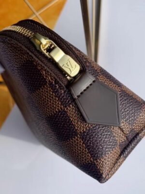 Louis Vuitton Replica Cosmetic Pouch PM Bag Damier Ebene Canvas N47516