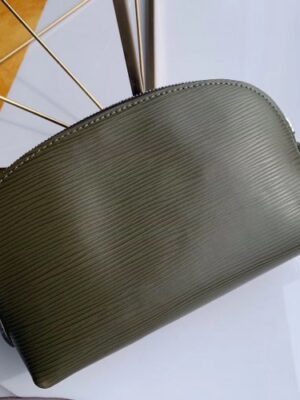 Louis Vuitton Replica Cosmetic Pouch PM Bag Epi Leather Army Green