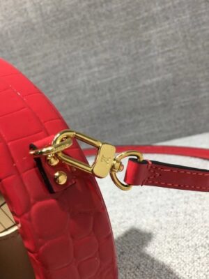 Louis Vuitton Replica Croco Pattern Petite Boite Chapeau Bag Red 2018