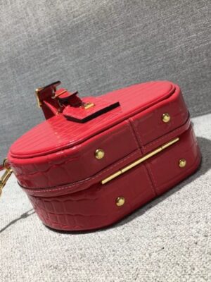 Louis Vuitton Replica Croco Pattern Petite Boite Chapeau Bag Red 2018