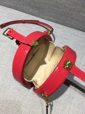 Louis Vuitton Replica Croco Pattern Petite Boite Chapeau Bag Red 2018