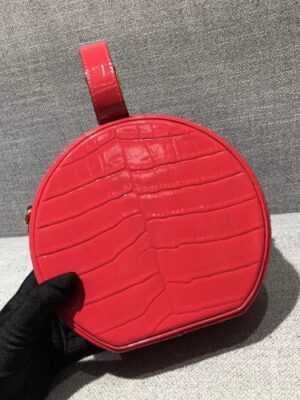 Louis Vuitton Replica Croco Pattern Petite Boite Chapeau Bag Red 2018