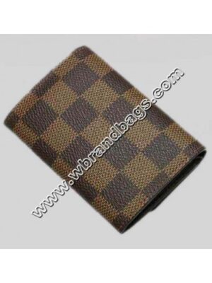 Louis Vuitton Replica DAMIER EBENE CANVAS PORTE MONNAIE PLAT(WALLET)