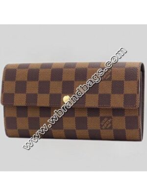 Louis Vuitton Replica DAMIER EBENE CANVAS SARAH WALLET