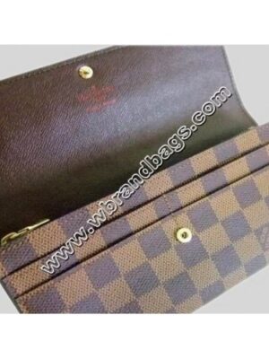 Louis Vuitton Replica DAMIER EBENE CANVAS SARAH WALLET