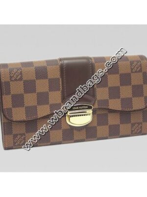 Louis Vuitton Replica DAMIER EBENE CANVAS SISTINA WALLET