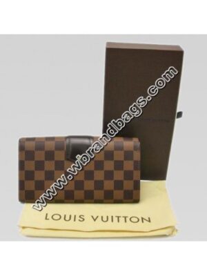 Louis Vuitton Replica DAMIER EBENE CANVAS SISTINA WALLET