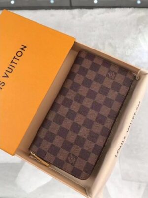 Louis Vuitton Replica DAMIER EBENE CANVAS ZIPPY COMPACT WALLET