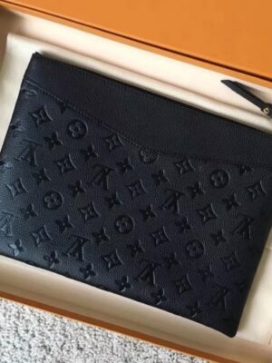 Louis Vuitton Replica Daily Pouch in Monogram Empreinte Leather M62937 Black