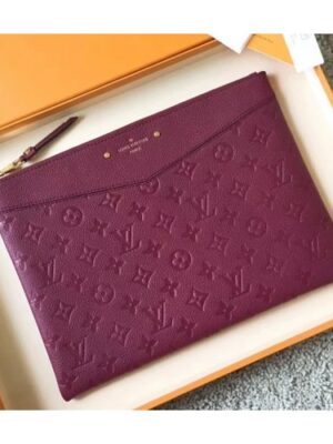 Louis Vuitton Replica Daily Pouch in Monogram Empreinte Leather M62938 Grape