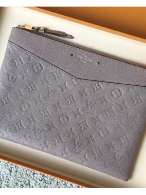 Louis Vuitton Replica Daily Pouch in Monogram Empreinte Leather M62938 Grey