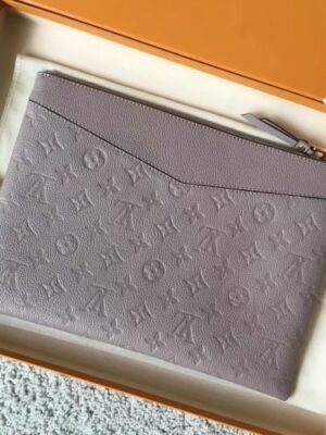 Louis Vuitton Replica Daily Pouch in Monogram Empreinte Leather M62938 Grey