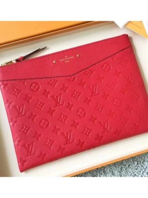 Louis Vuitton Replica Daily Pouch in Monogram Empreinte Leather M62938 Red