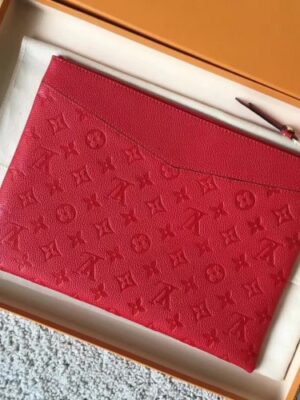 Louis Vuitton Replica Daily Pouch in Monogram Empreinte Leather M62938 Red