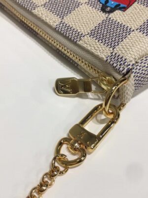 Louis Vuitton Replica Damier Azur Canvas Animal Print Mini Pochette Bag N58010 2017