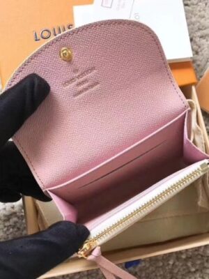 Louis Vuitton Replica Damier Azur Canvas Envelop Rosalie Coin Purse M62361 Pale Pink