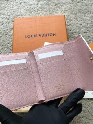 Louis Vuitton Replica Damier Azur Canvas Envelop Victorine Wallet N64022 Pale Pink