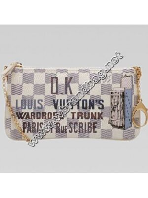 Louis Vuitton Replica Damier Azur Canvas Mini Clutch Valise