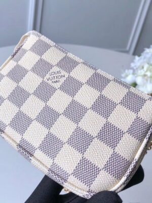 Louis Vuitton Replica Damier Azur Canvas Mini Pochette Accessoires Bag Brids Print N64451